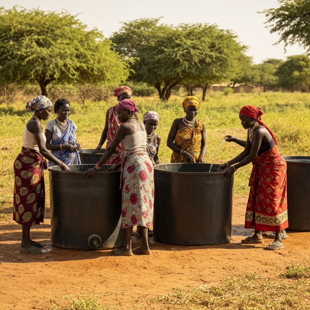 Water Harvesting Tank Installation - Ikotos Town